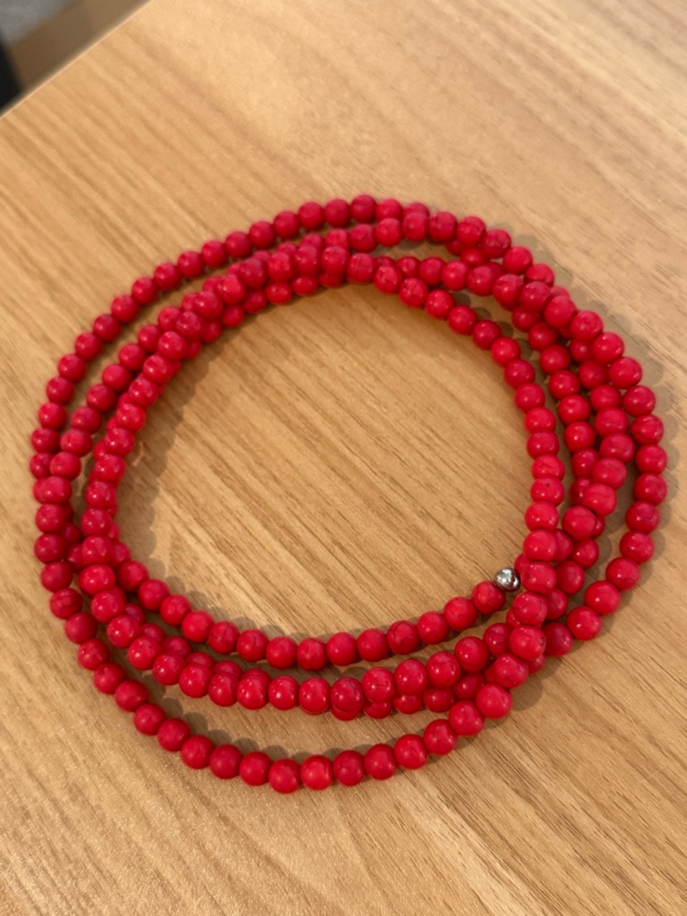 Red Beaded Wrap Necklace - Women Jewelry